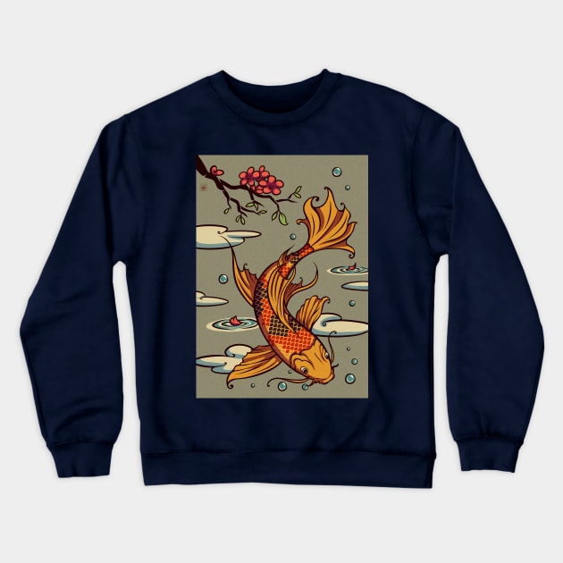 Koi Fish Crewneck Sweatshirt by KucingKecil